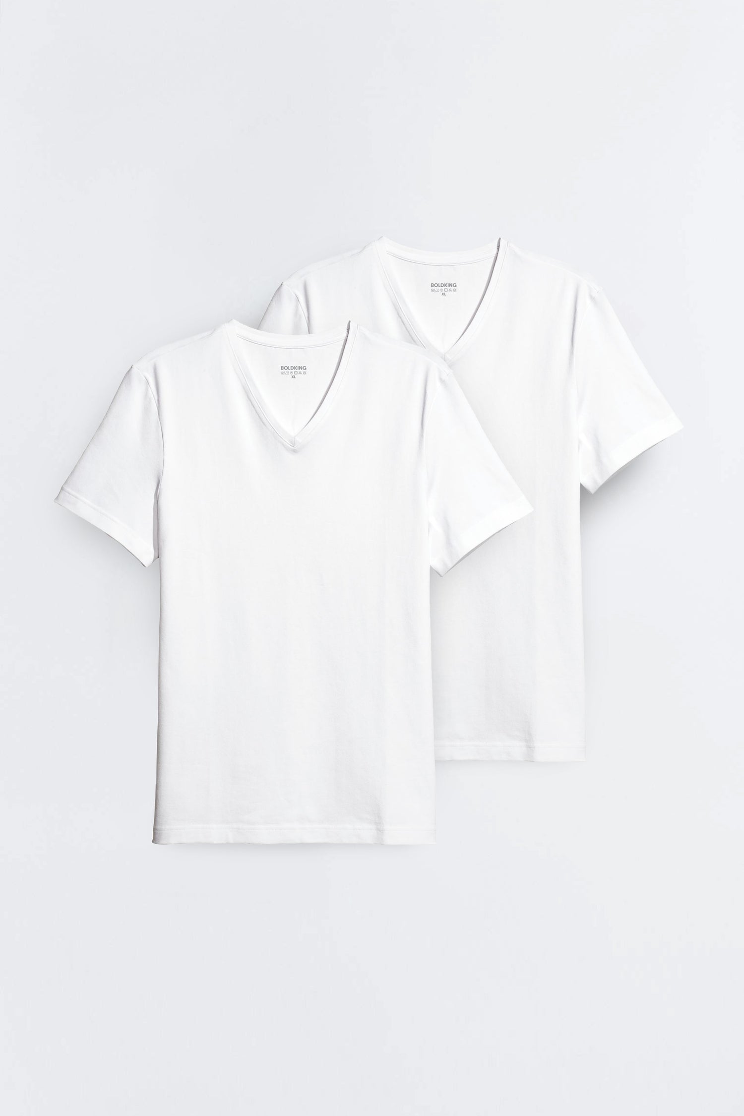 T-Shirt V-Neck Duopack White L